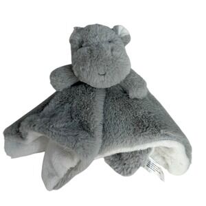 Dream Gro Lovey Gray Velour HIppo Security Blanket Baby Soft Snuggle NEW NWOT